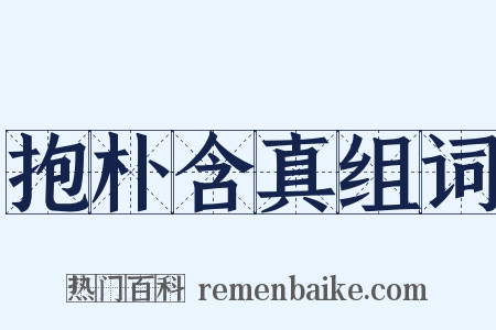 抱朴含真组词是什么意思的图片